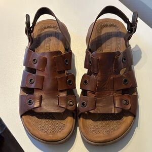 Born Chestnut Leather Sandals